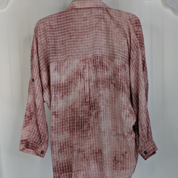 ANTHRO Holding Horses Tie Dye Plaid Pullover Sz S - Picture 9 of 14